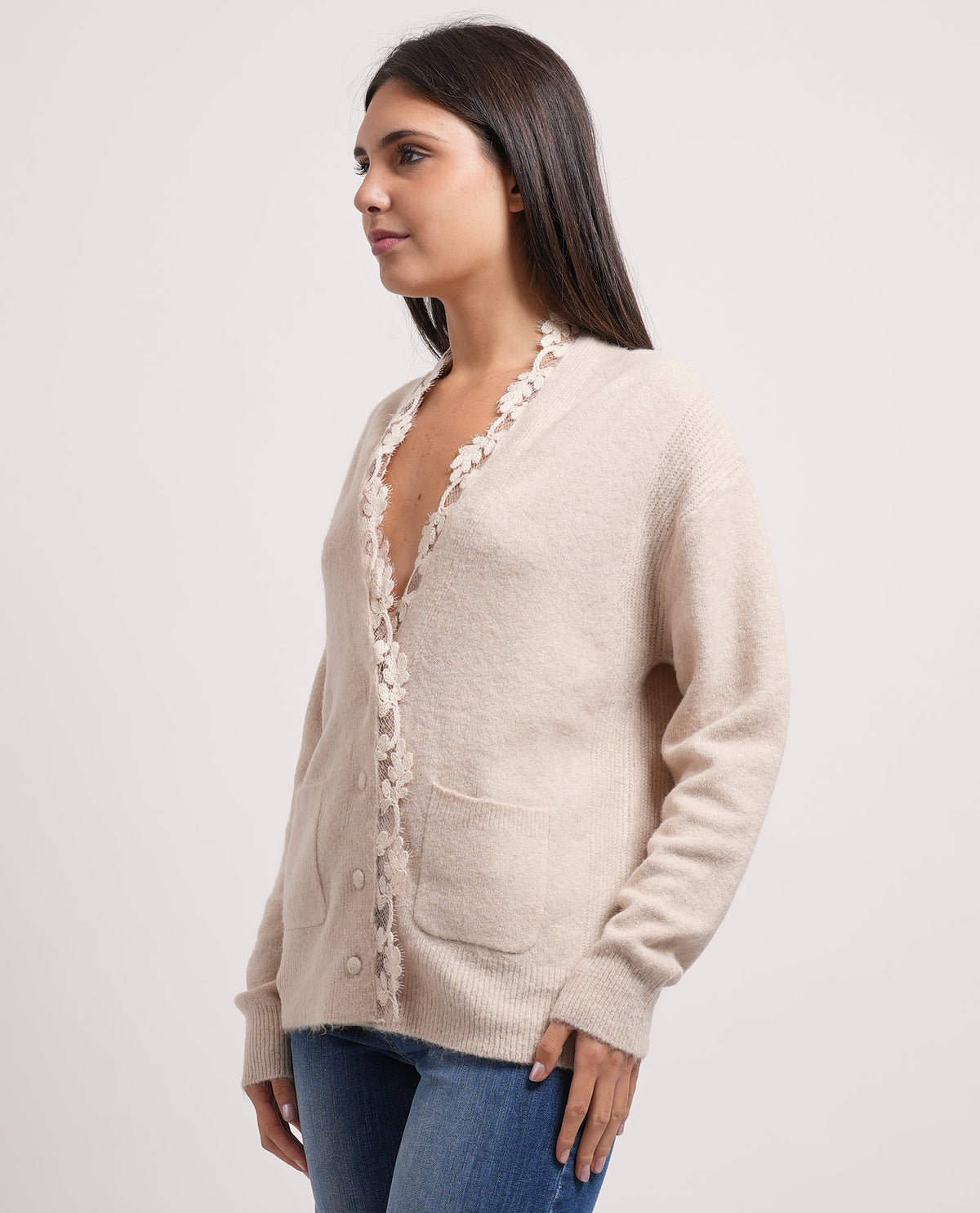 Maglione donna Markup con bottoni e scollo a V 