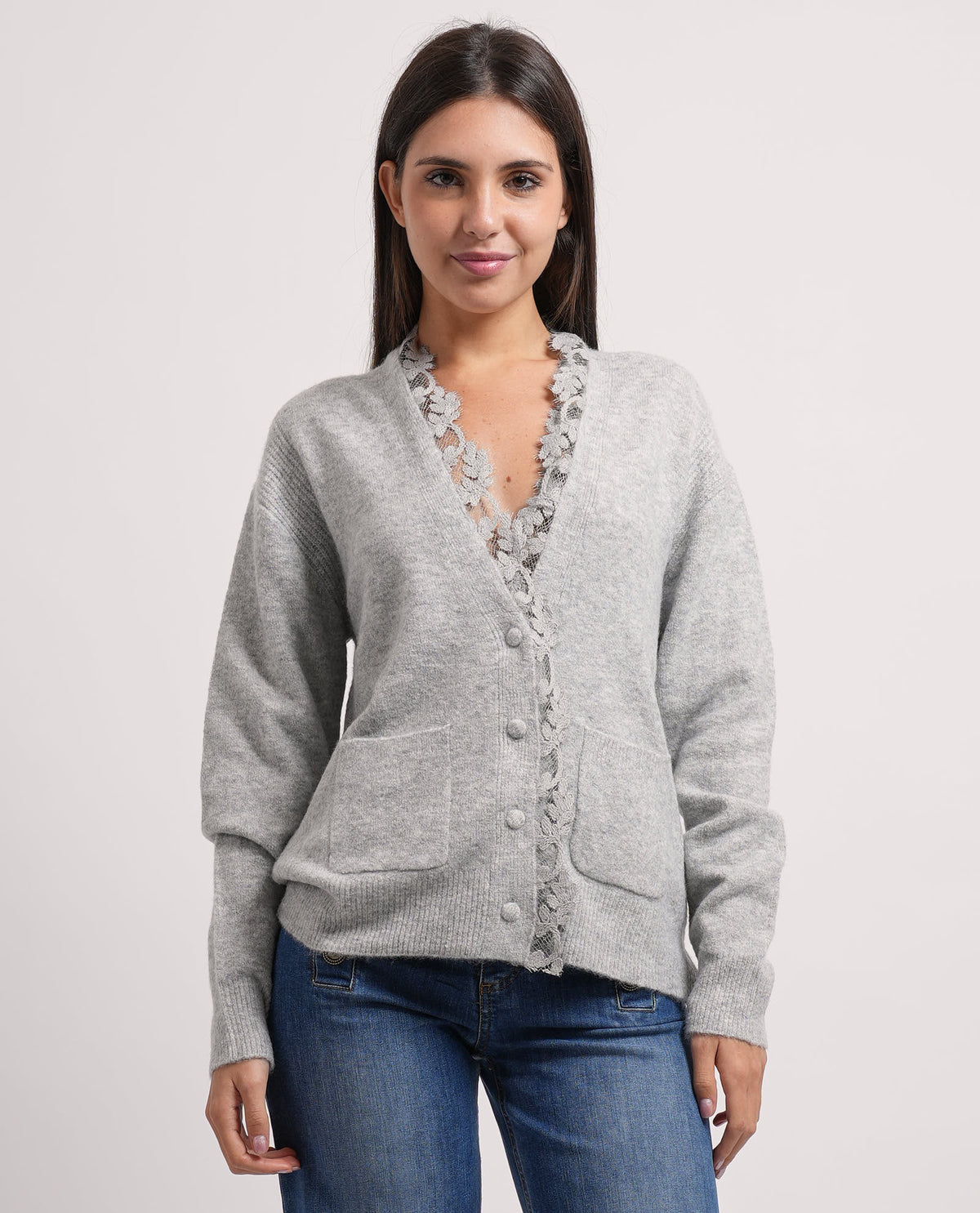 Maglione donna Markup con bottoni e scollo a V 
