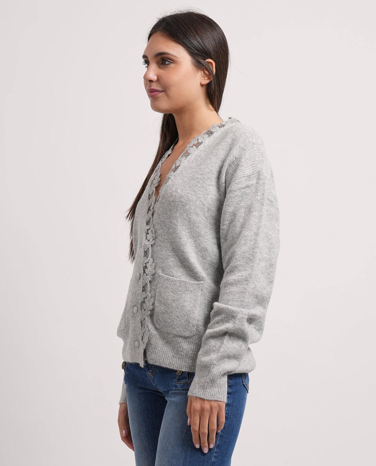 Maglione donna Markup con bottoni e scollo a V 