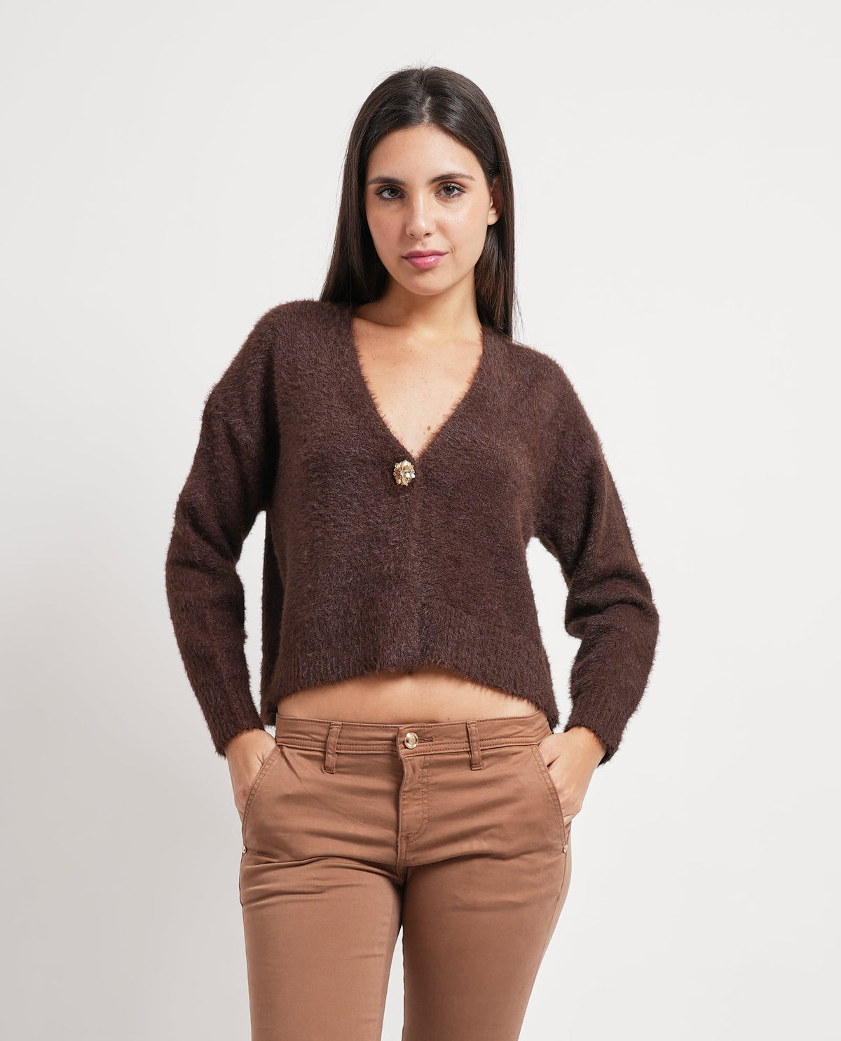 Maglione donna Markup con bottone 