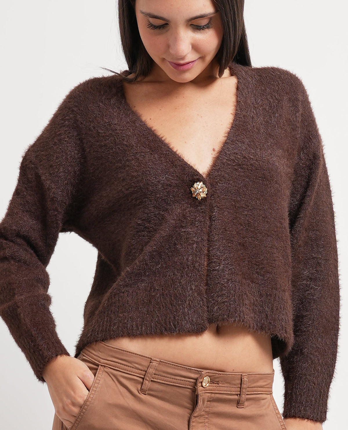 Maglione donna Markup con bottone 