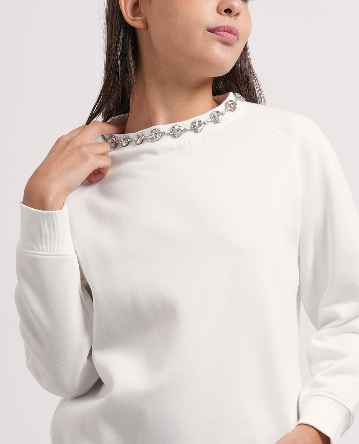 Felpa girocollo Markup donna con collana 