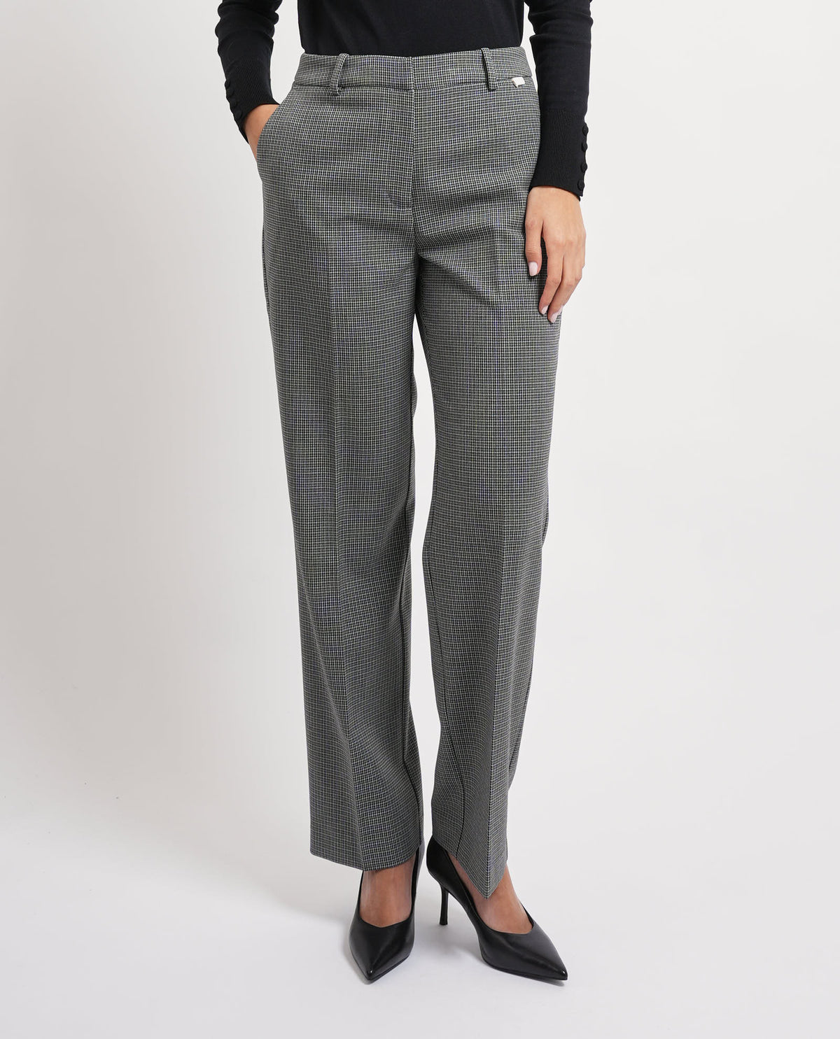 Pantaloni donna Markup con microtrama 