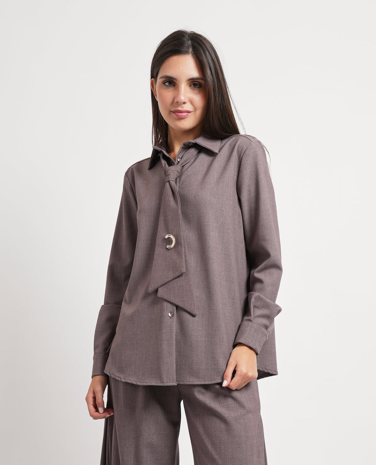 Camicia donna Maryley con cravatta 