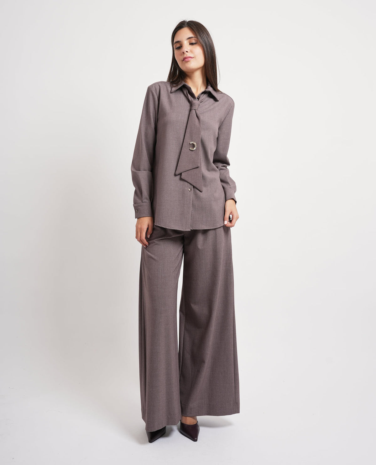 Camicia donna Maryley con cravatta 