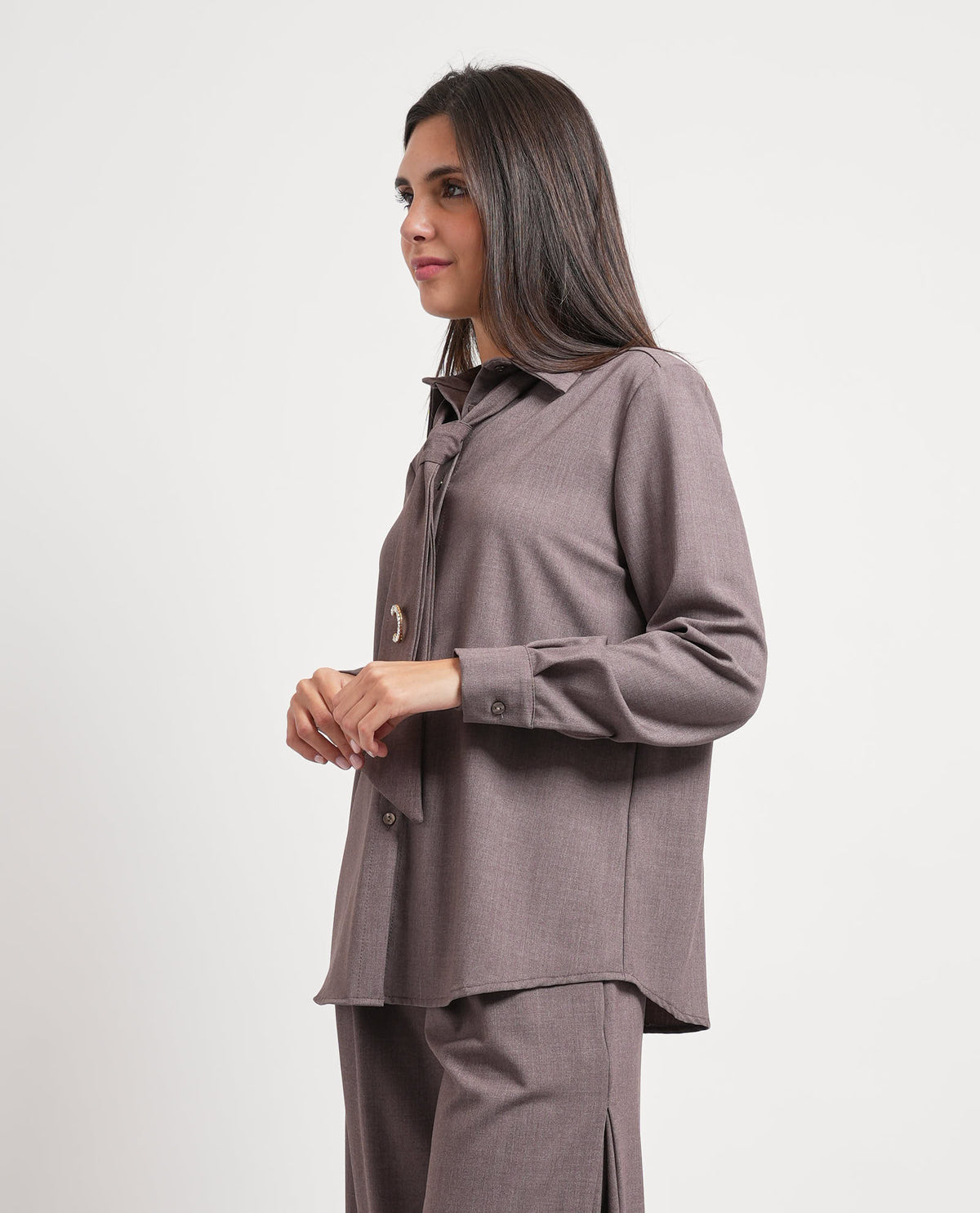 Camicia donna Maryley con cravatta 