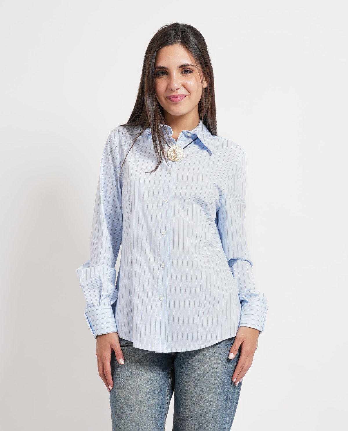 Camicia a maniche lunghe Maryley donna con collana 