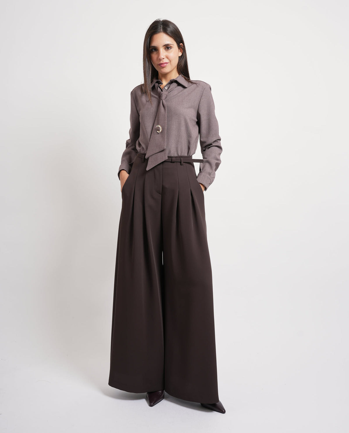 Pantaloni a gamba larga Maryley donna 