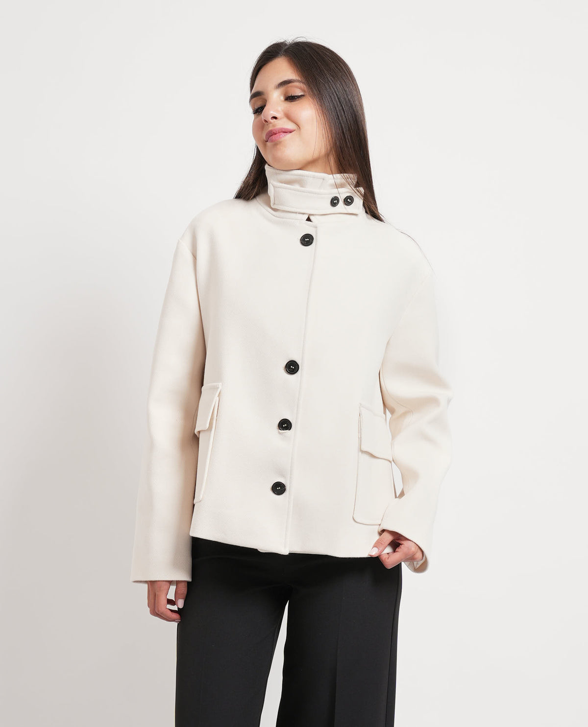 Cappotto donna Maryley con collo alto 
