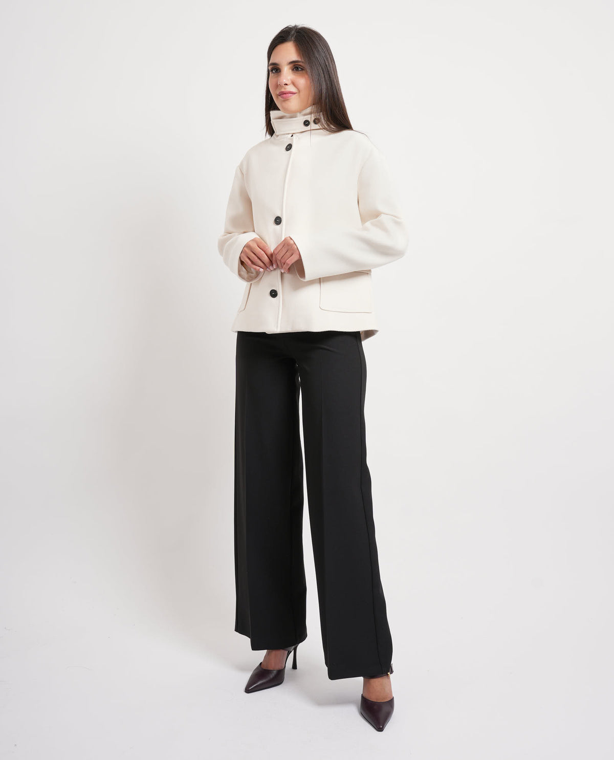 Cappotto donna Maryley con collo alto 