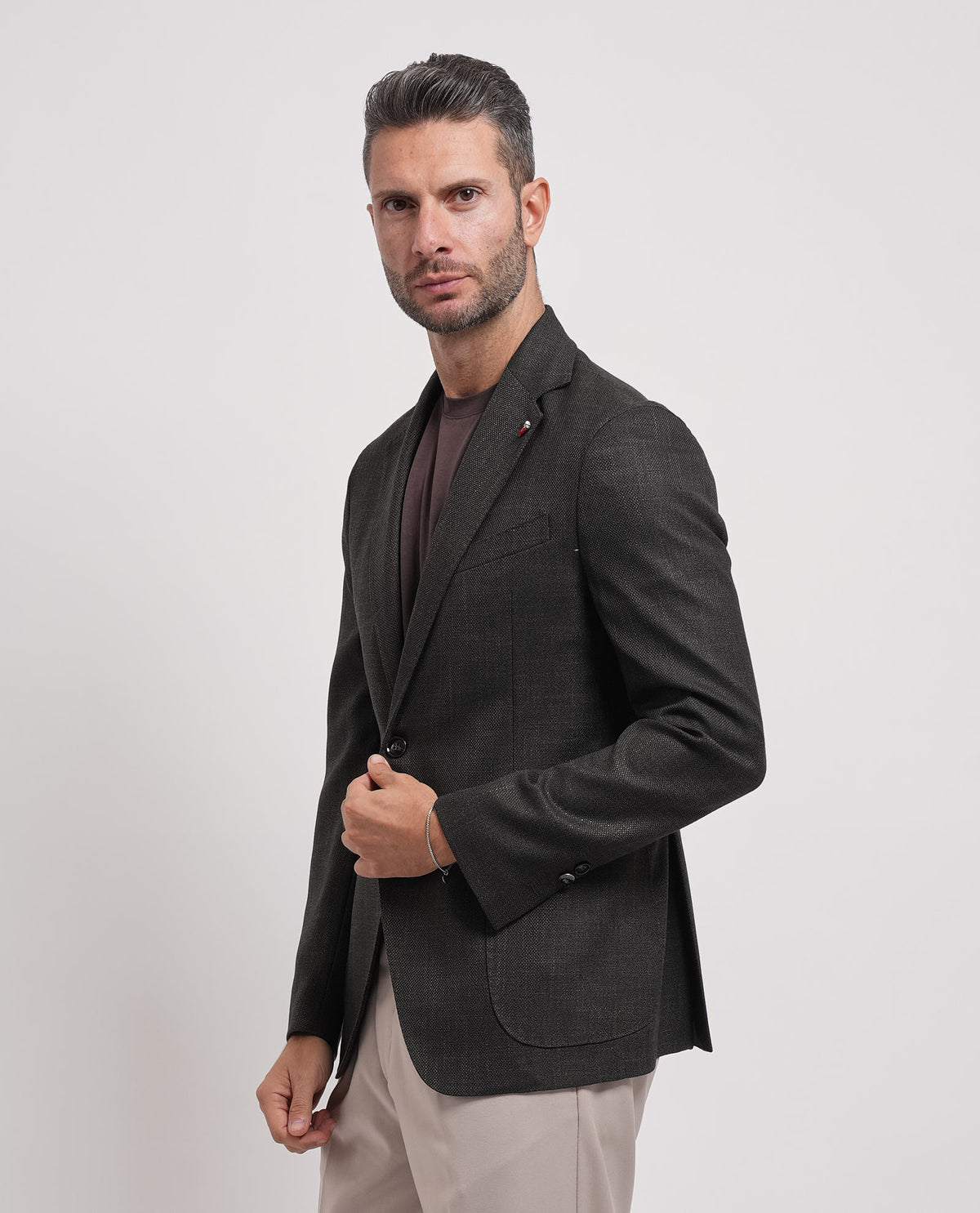 Giacca uomo Mulish con microtrama 