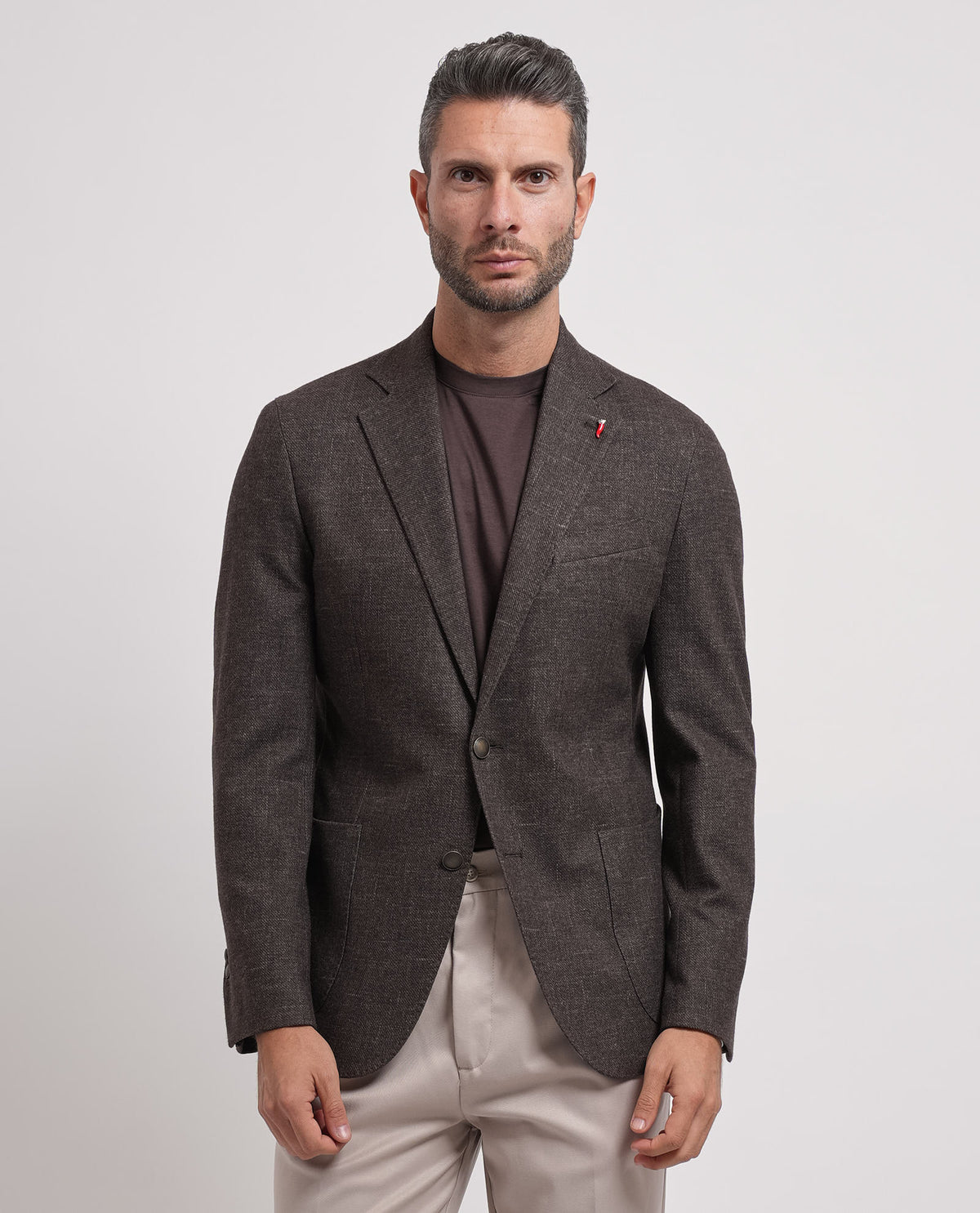 Giacca uomo Mulish monopetto con microtrama 