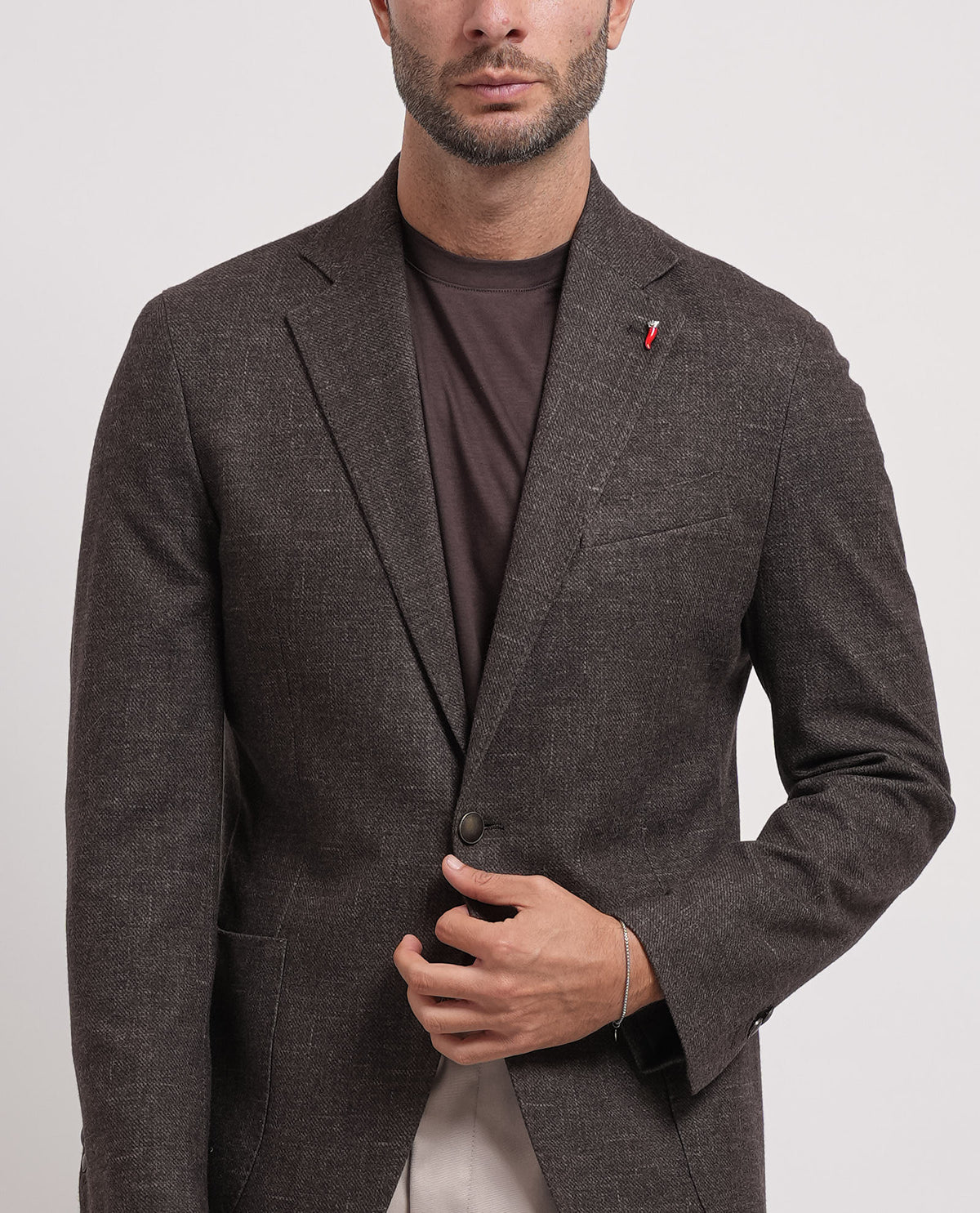 Giacca uomo Mulish monopetto con microtrama 