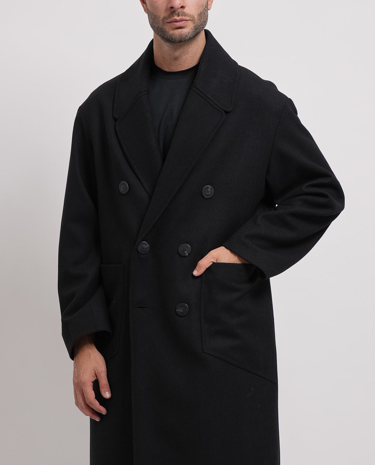 Cappotto lungo doppiopetto uomo Mulish oversize 