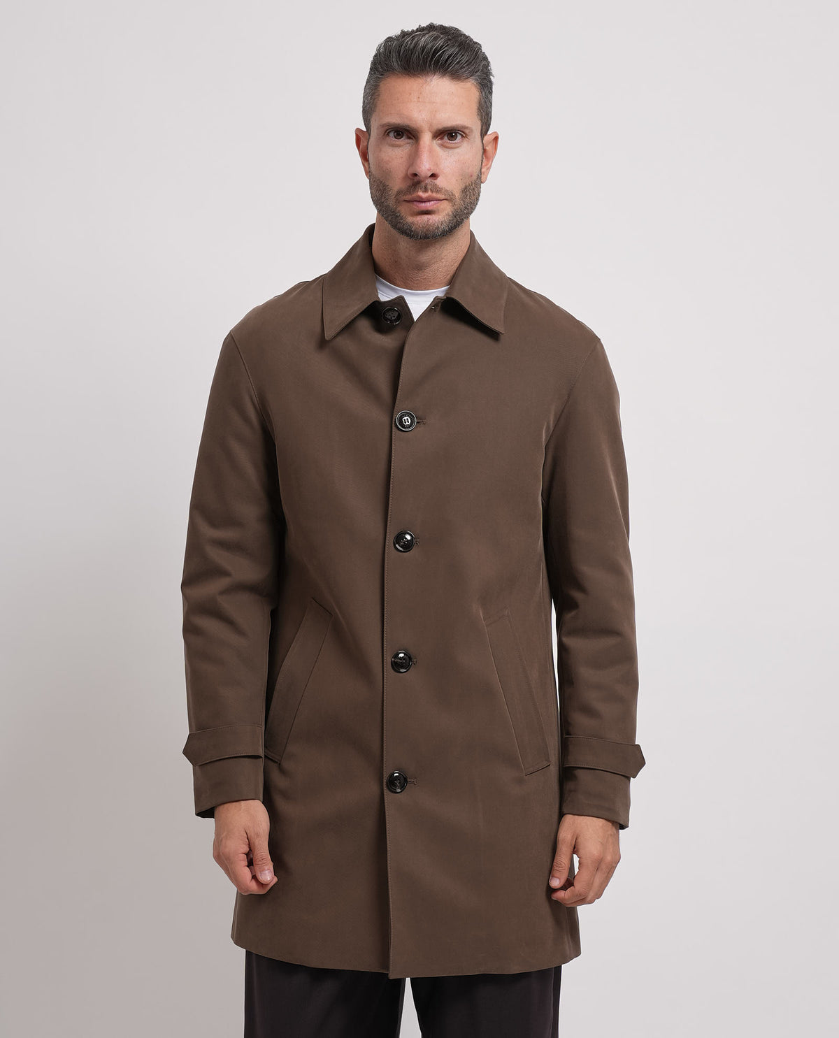 Cappotto lungo classico uomo Mulish con bottoni 