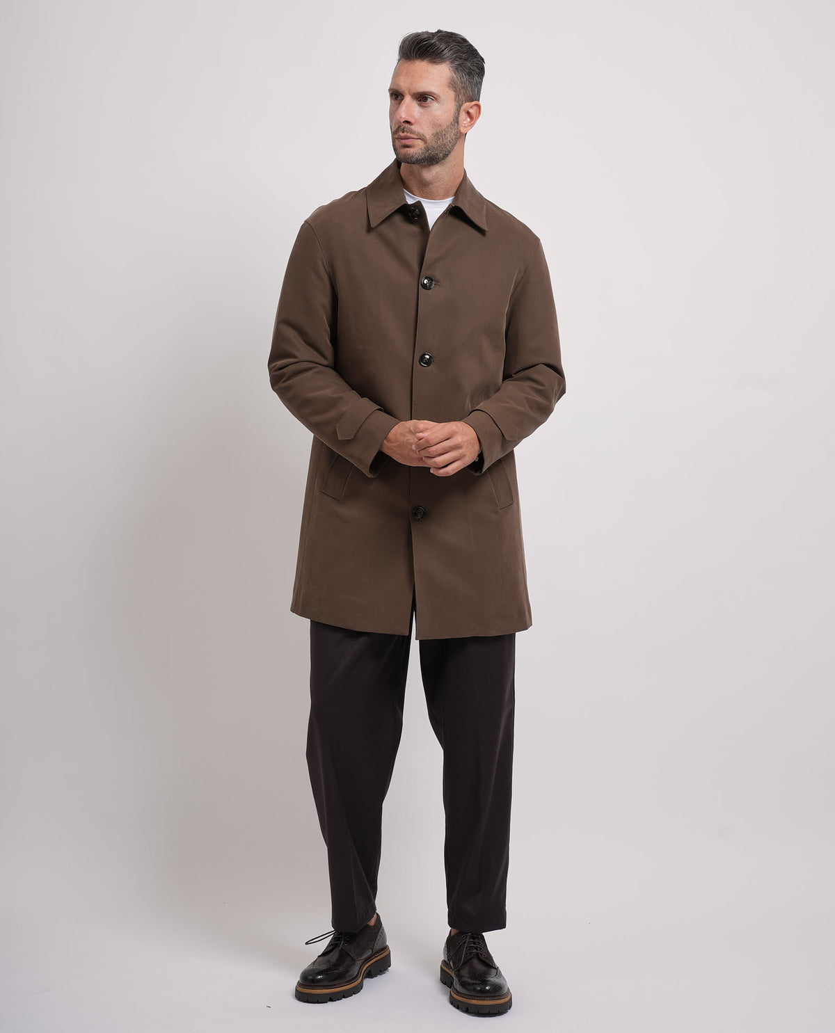 Cappotto lungo classico uomo Mulish con bottoni 