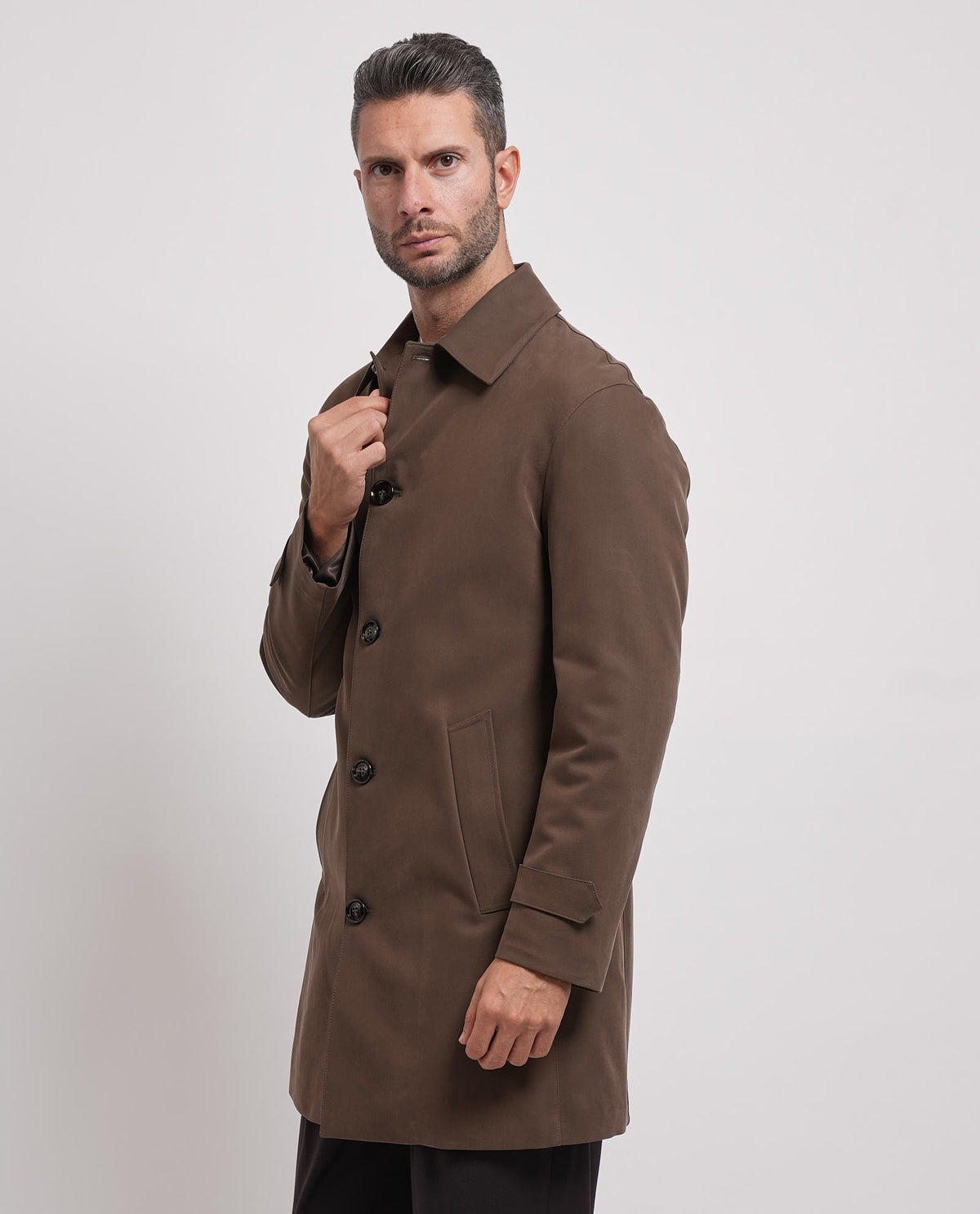 Cappotto lungo classico uomo Mulish con bottoni 