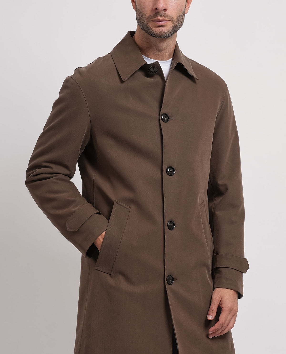 Cappotto lungo classico uomo Mulish con bottoni 