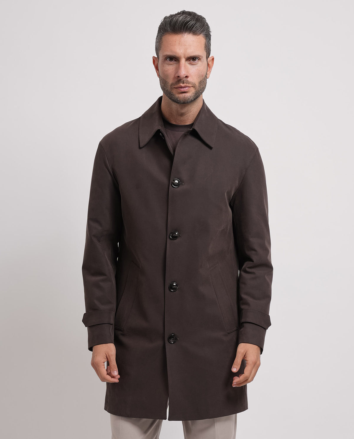 Cappotto lungo classico uomo Mulish con bottoni 
