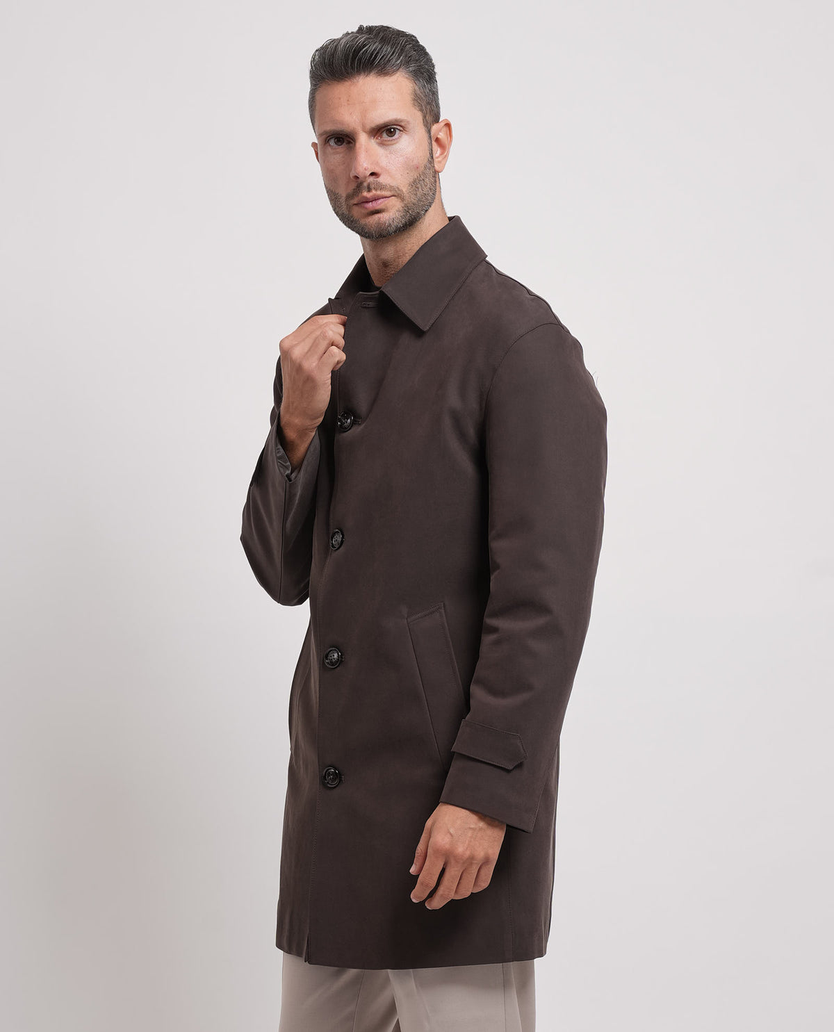Cappotto lungo classico uomo Mulish con bottoni 