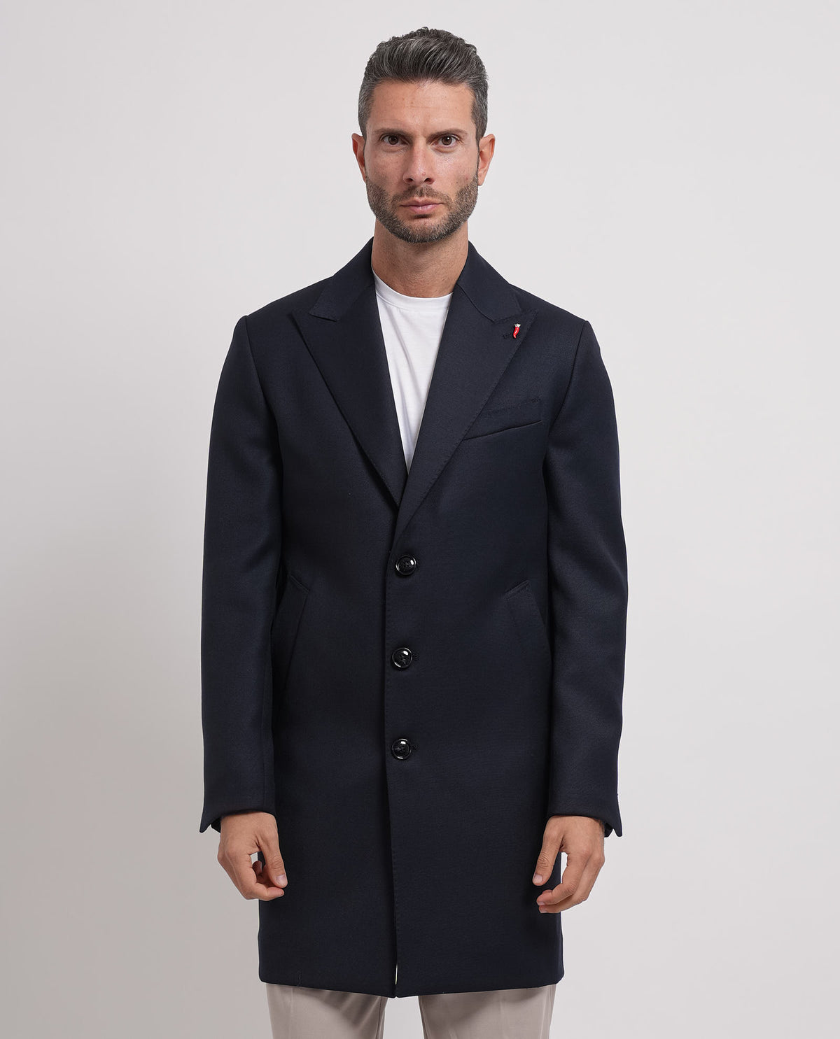 Cappotto classico uomo Mulish con spilletta 