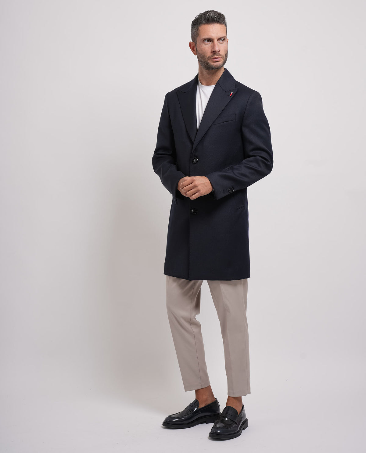 Cappotto classico uomo Mulish con spilletta 