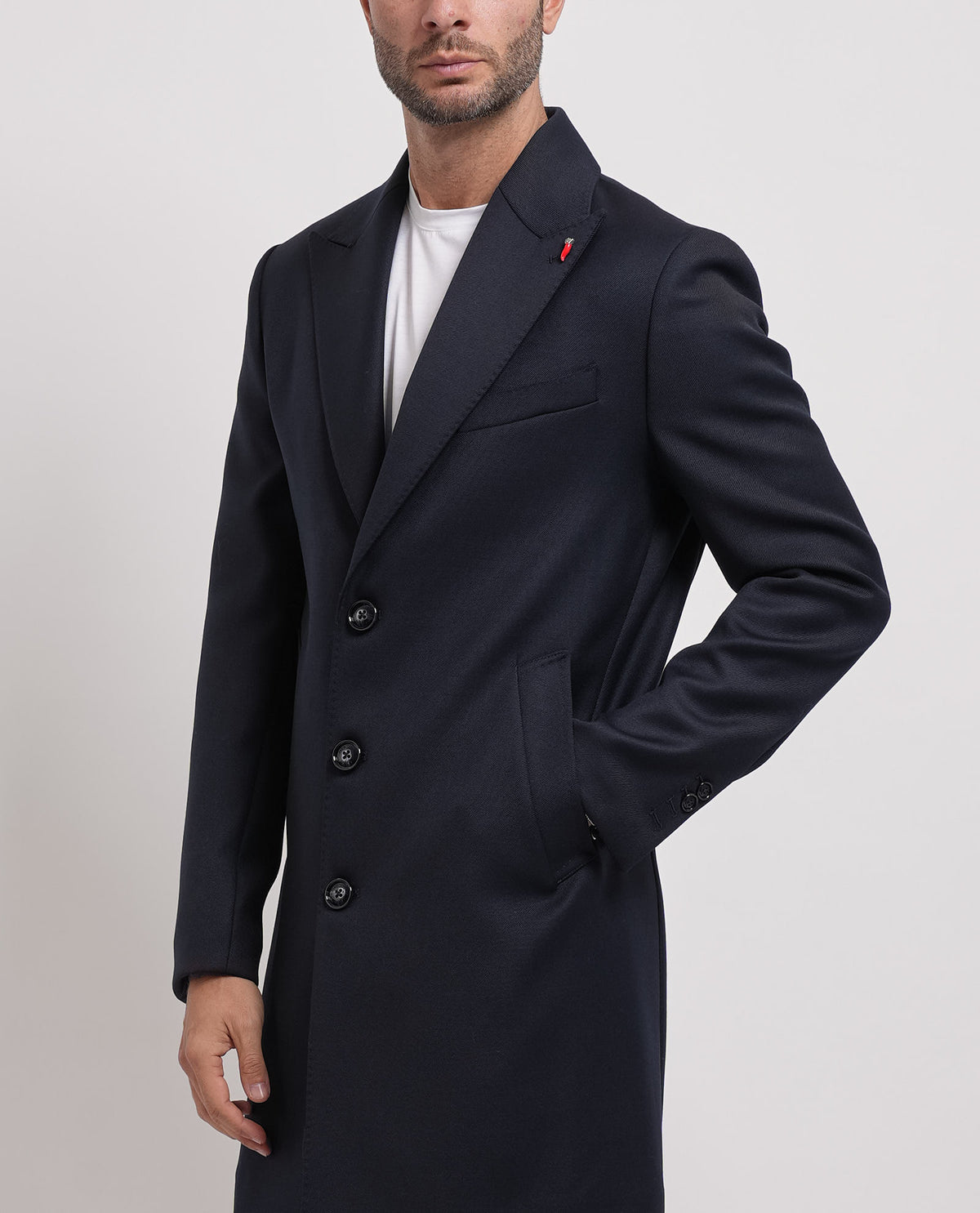 Cappotto classico uomo Mulish con spilletta 