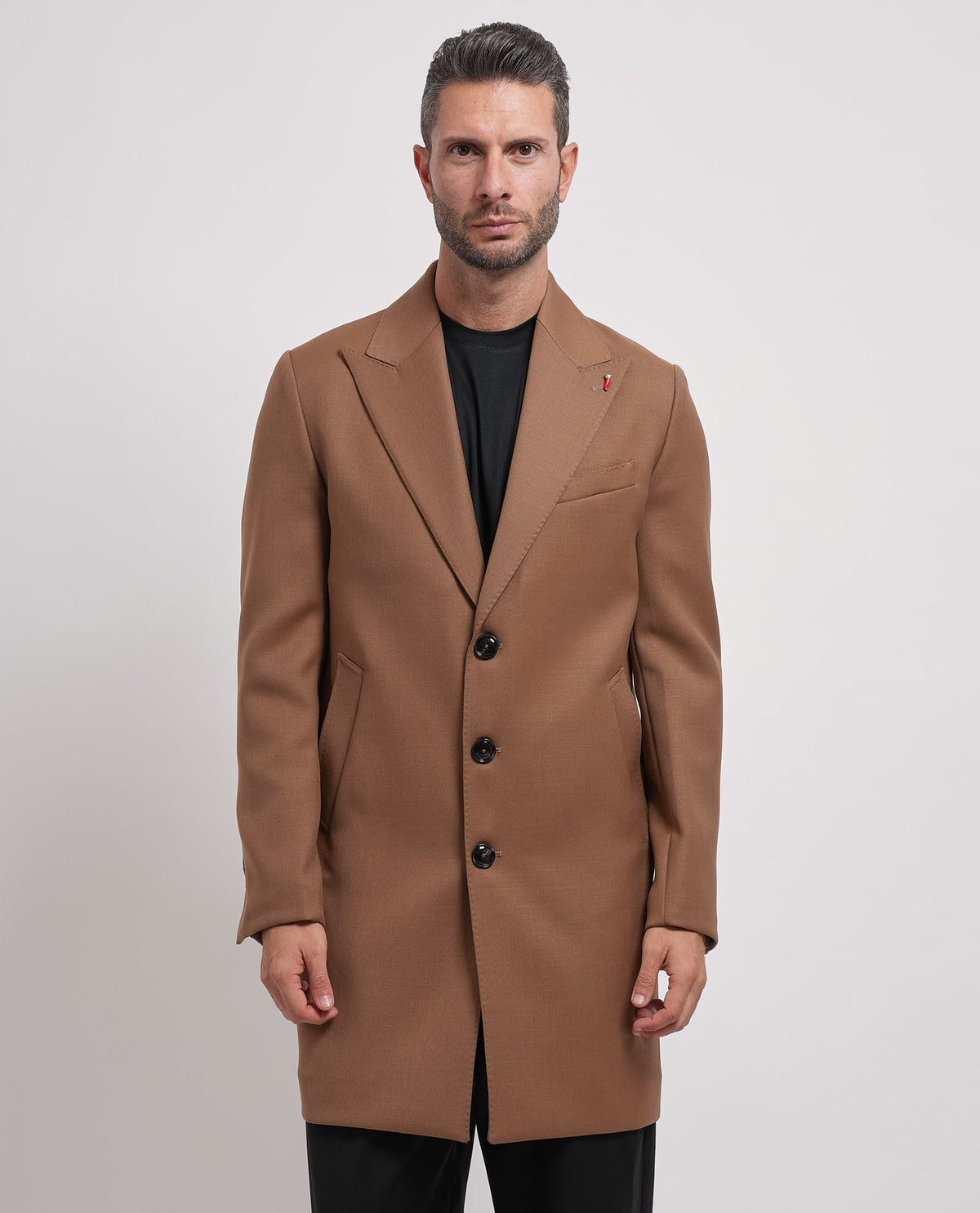 Cappotto classico uomo Mulish con spilletta 