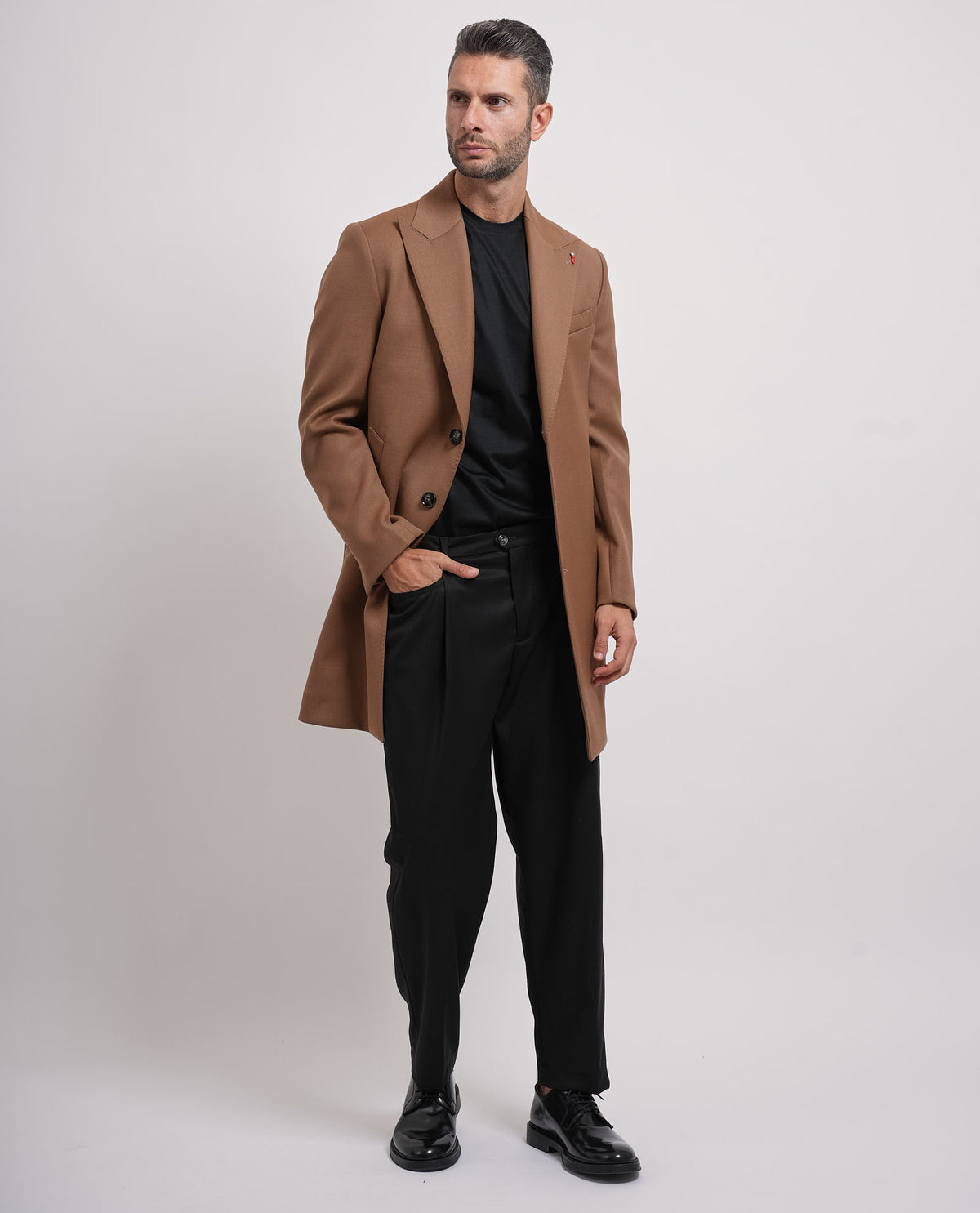 Cappotto classico uomo Mulish con spilletta 