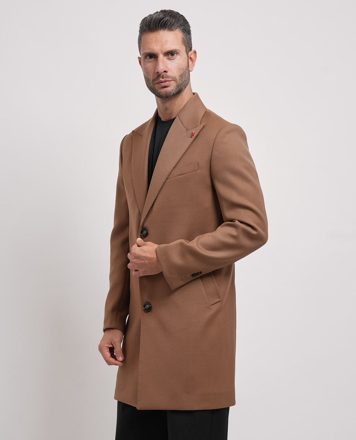 Cappotto classico uomo Mulish con spilletta 