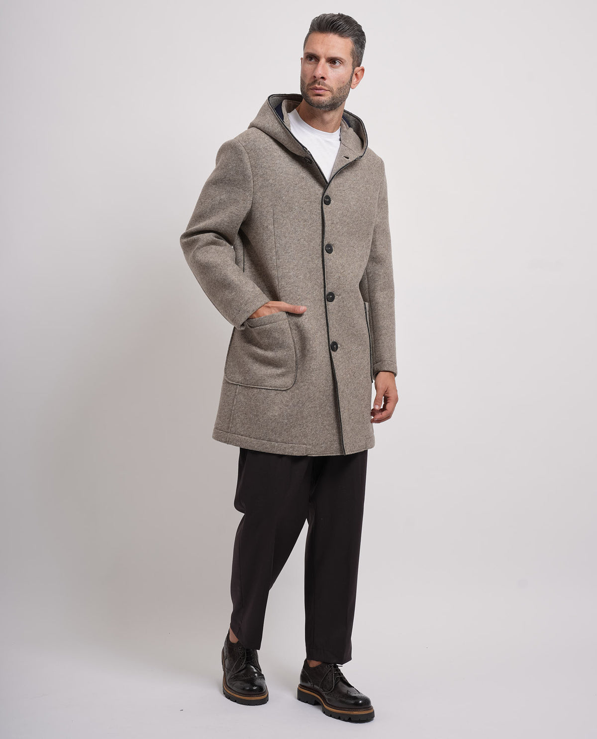Cappotto uomo Mulish con cappuccio 