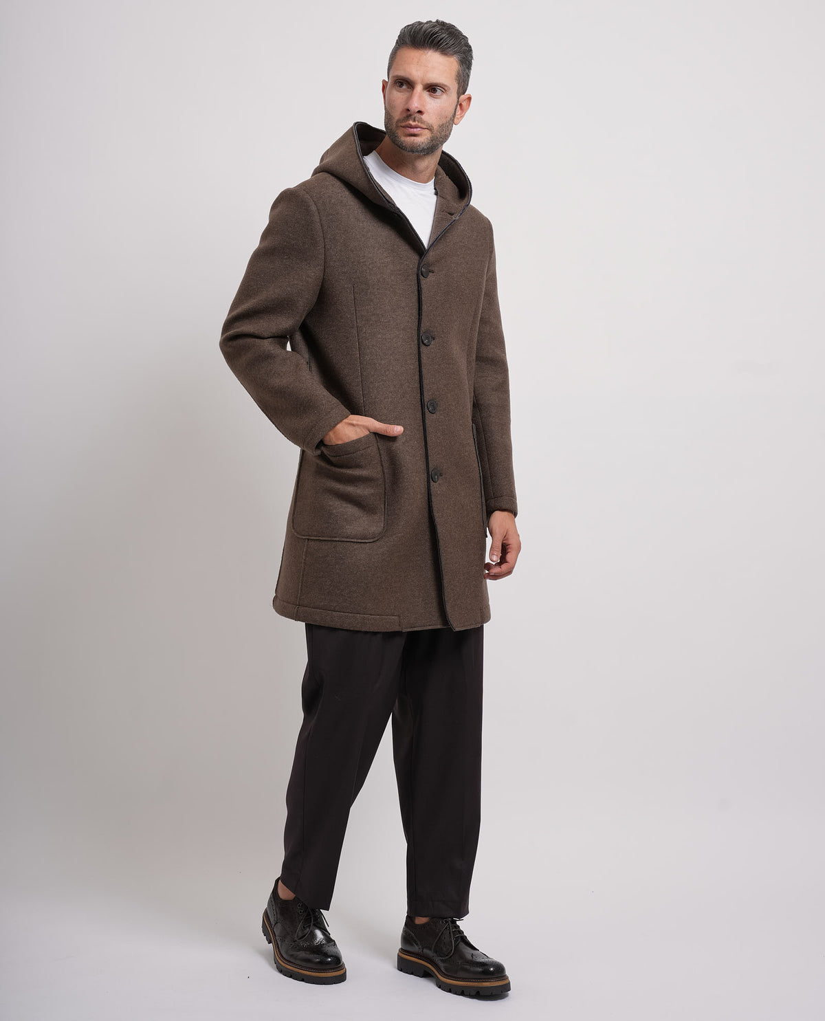Cappotto uomo Mulish con cappuccio 