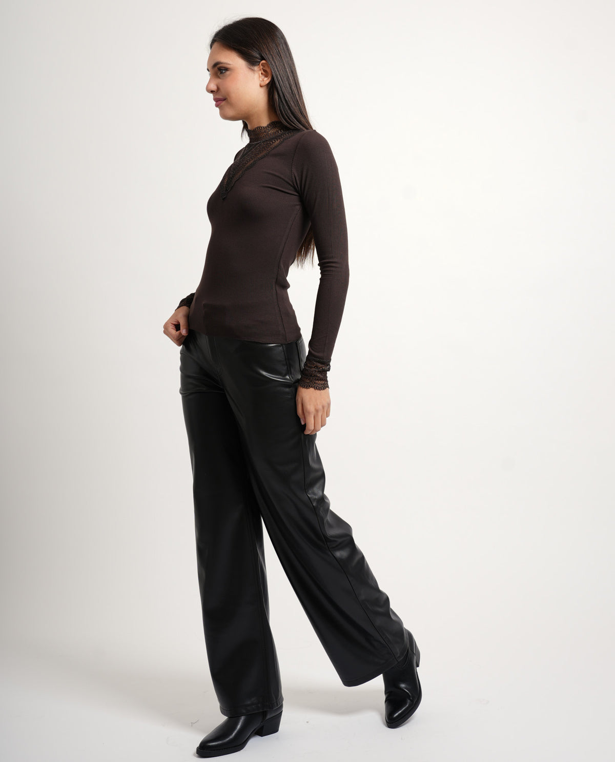Maglia Only donna con dettagli in pizzo 
