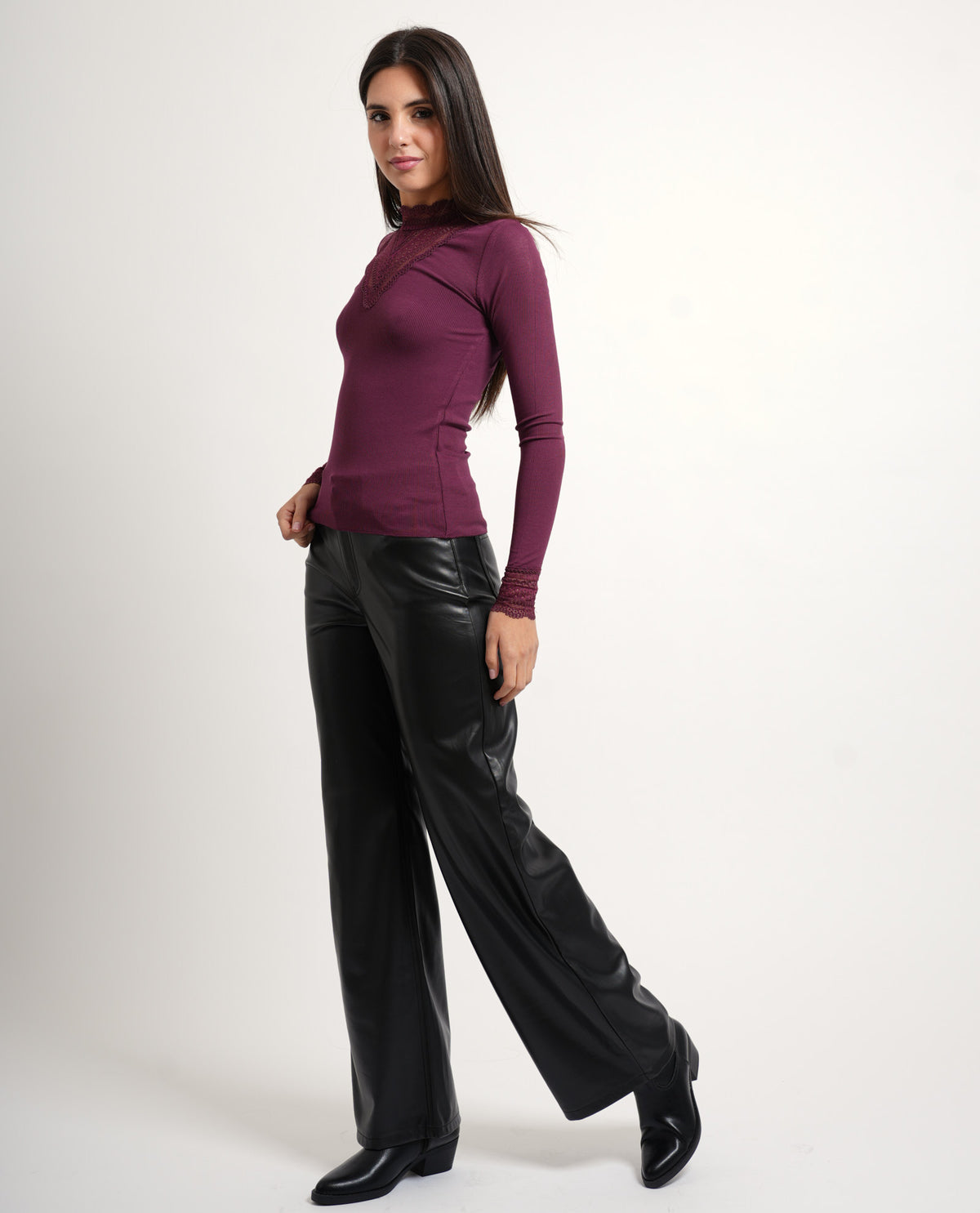 Maglia Only donna con dettagli in pizzo 