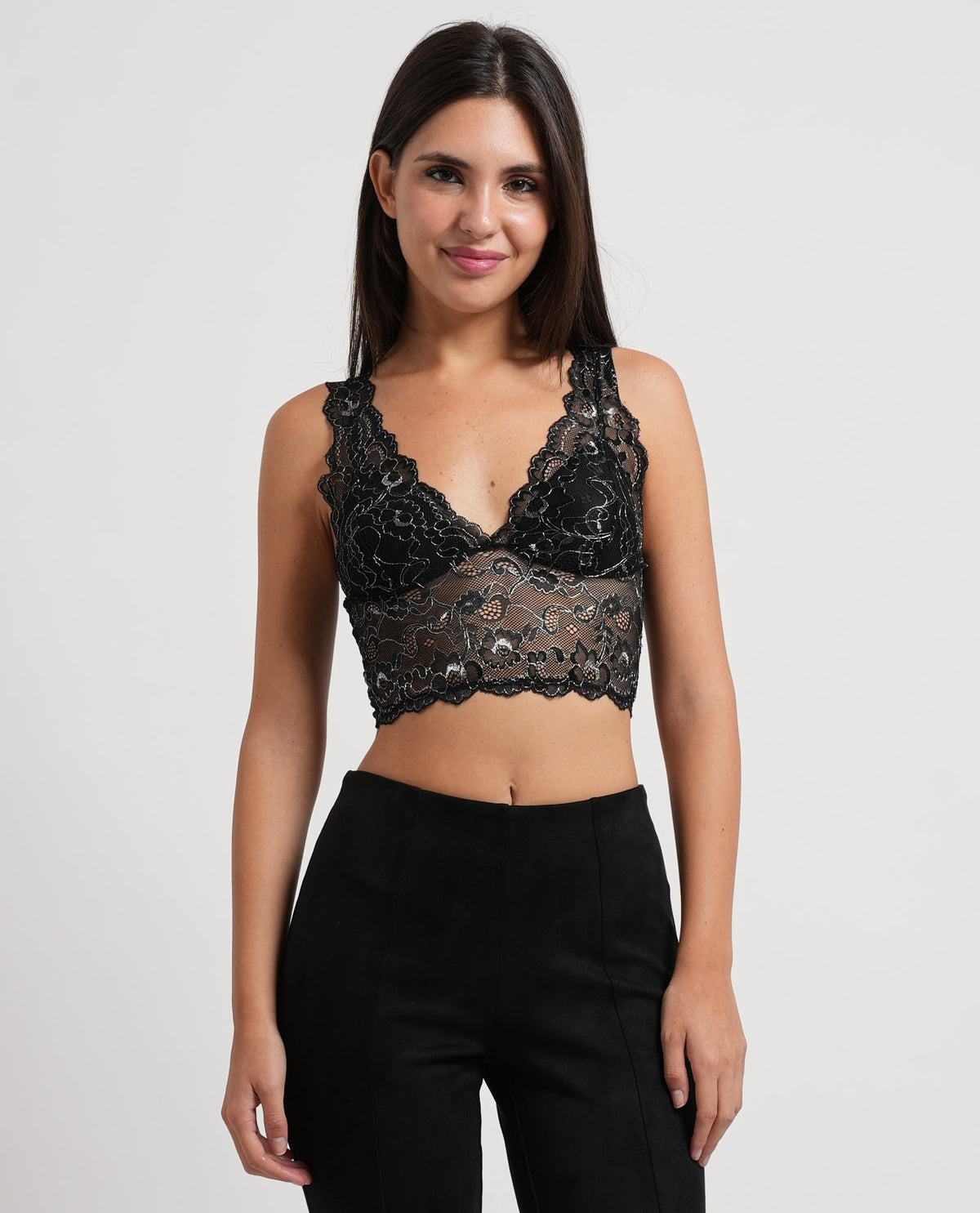 Top donna Only con ricami all-over 