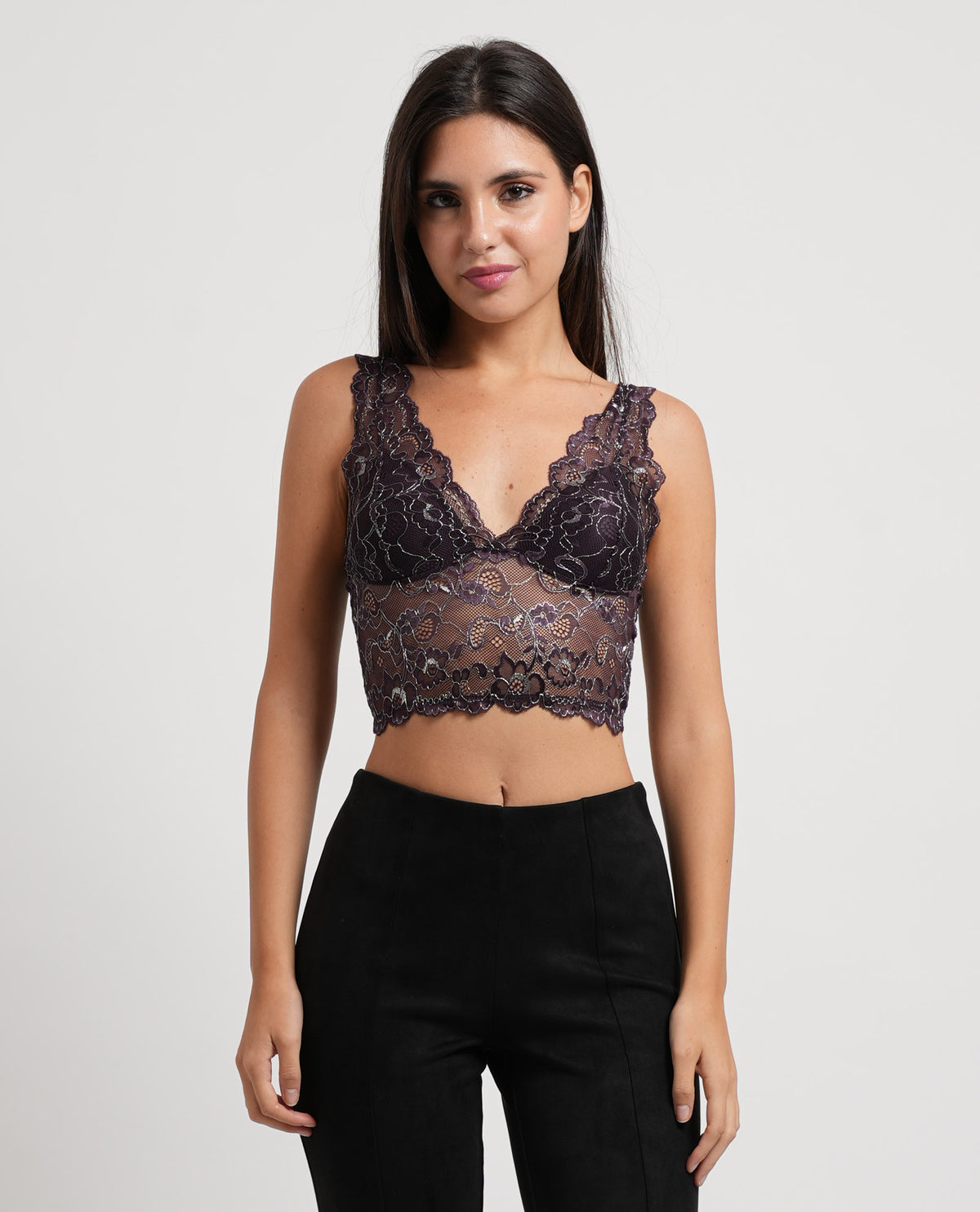 Top donna Only con ricami all-over 