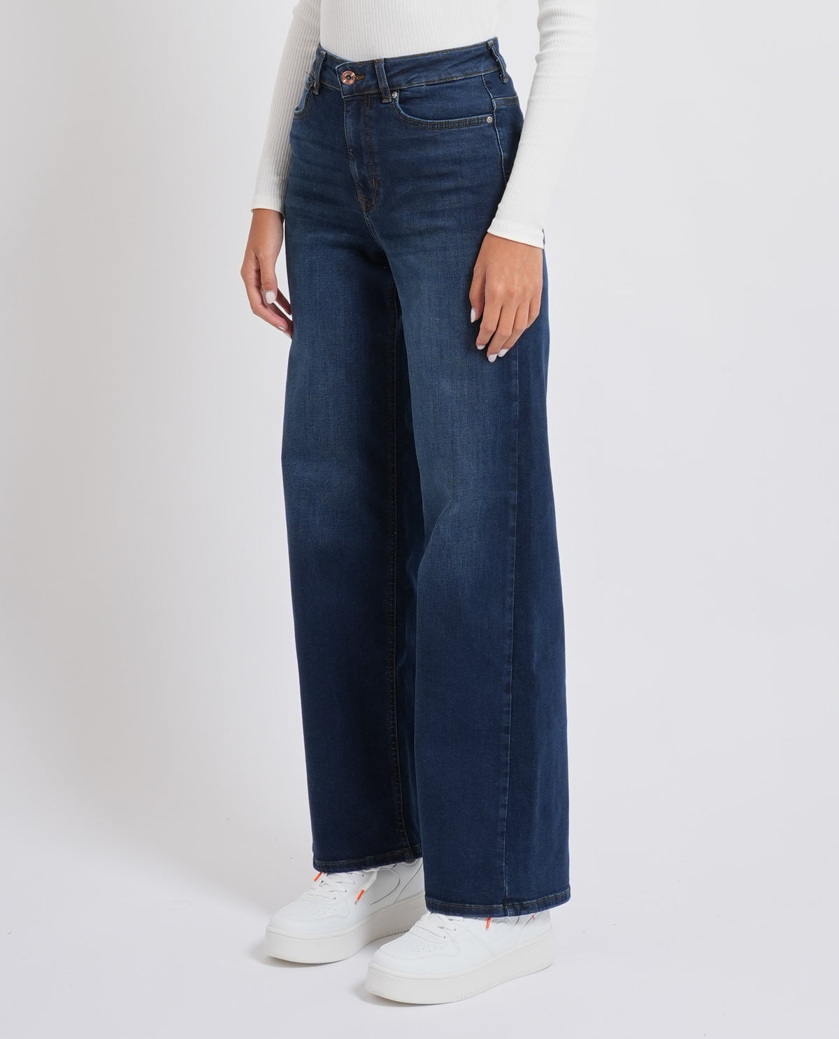 Jeans donna Only a vita alta wide leg 