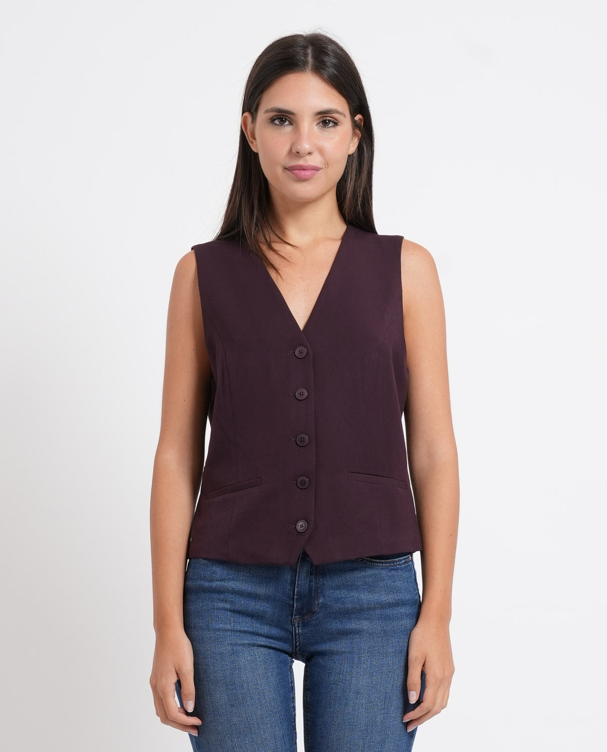 Gilet donna Only con bottoni 
