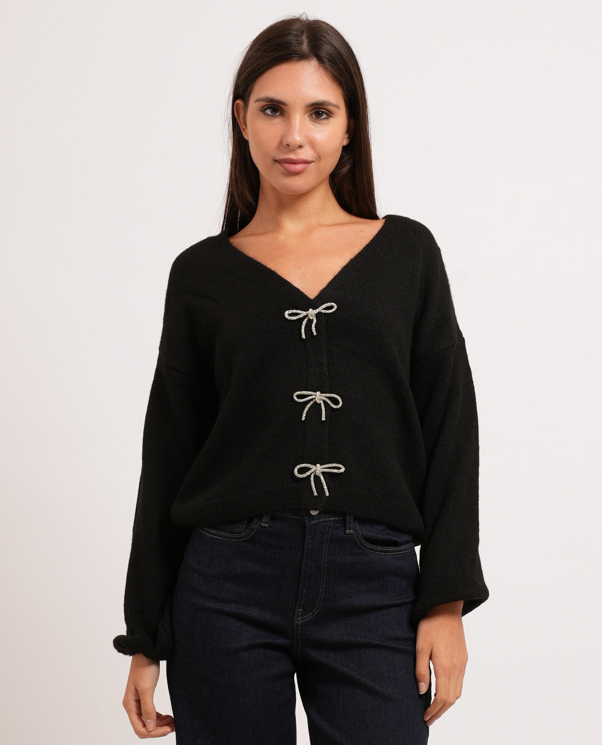 Maglione Only donna con scollo a V 