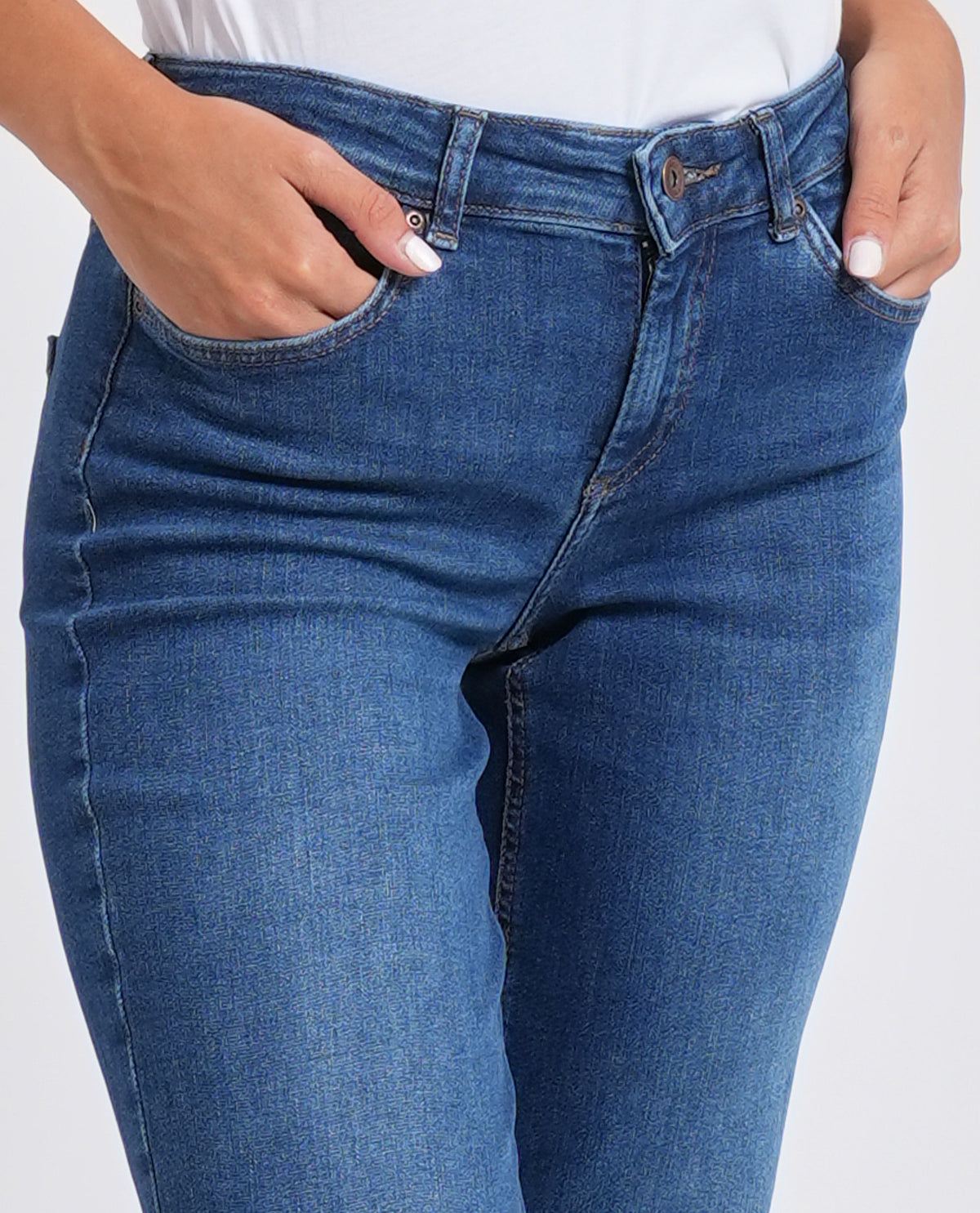 Jeans donna Only a vita media Straight Fit 