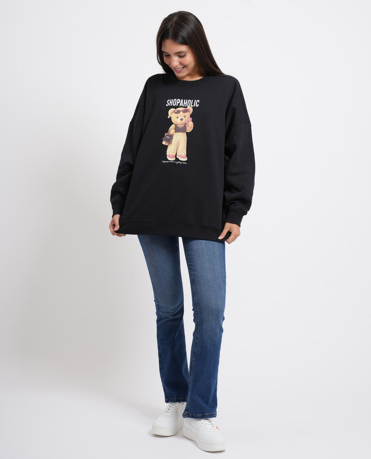 Felpa donna Only spalle cadenti 
