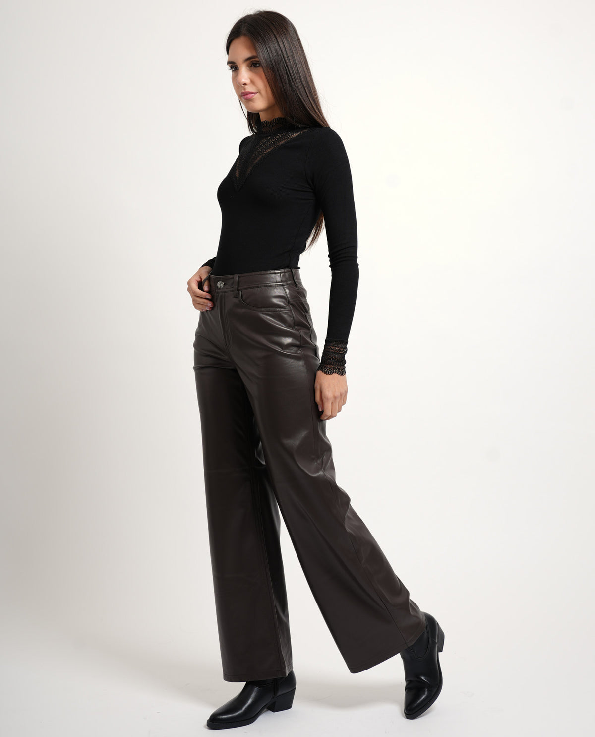 Pantaloni a vita alta Only donna 