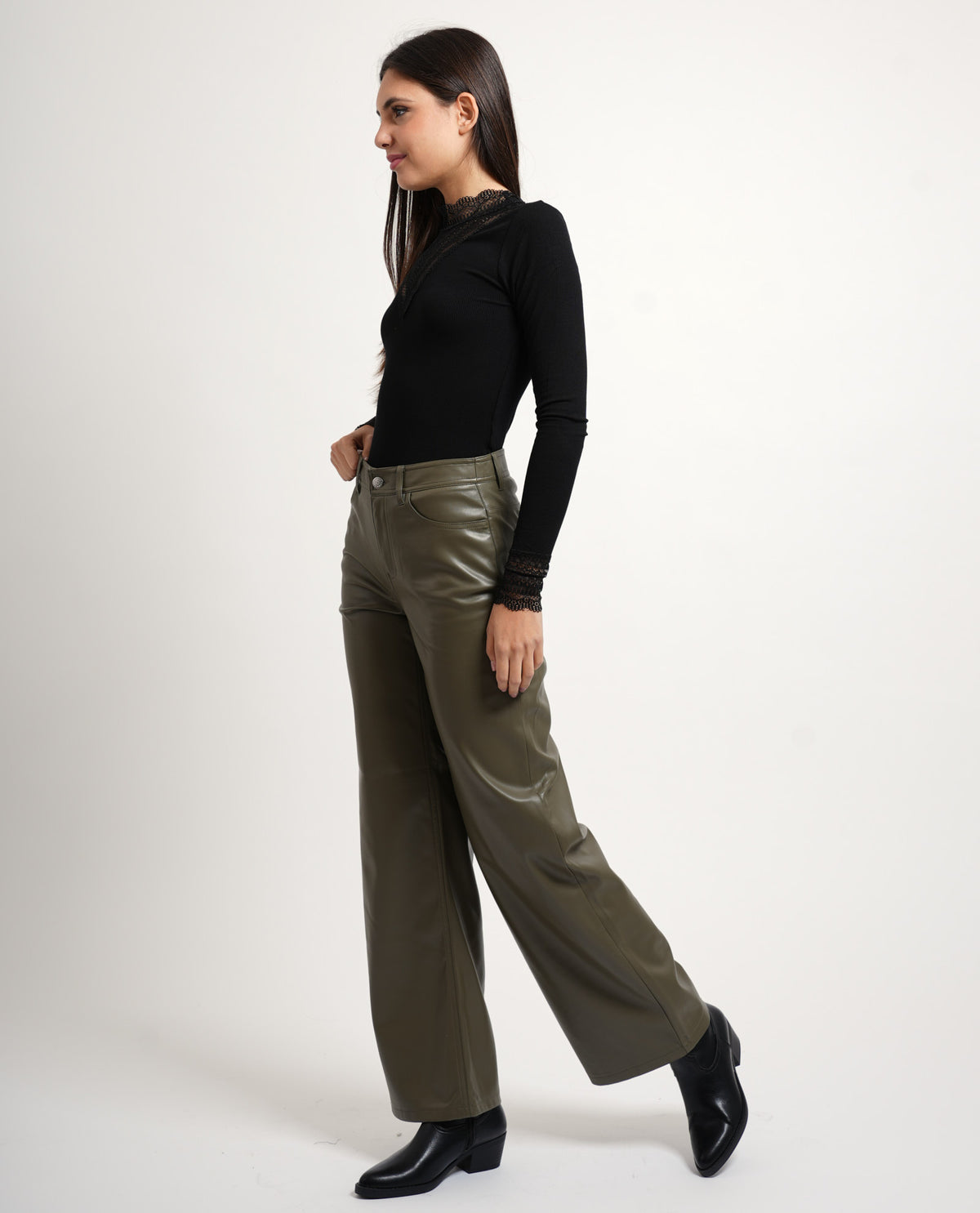 Pantaloni a vita alta Only donna 