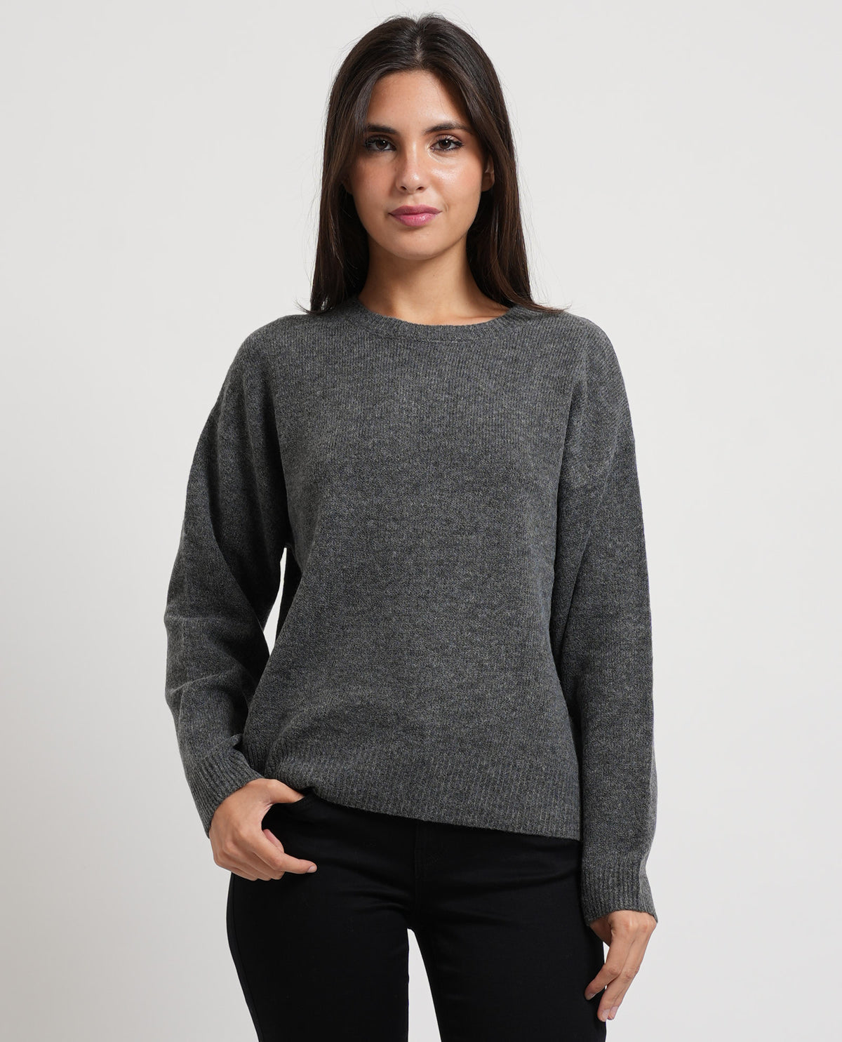 Maglione donna Only girocollo in misto lana 