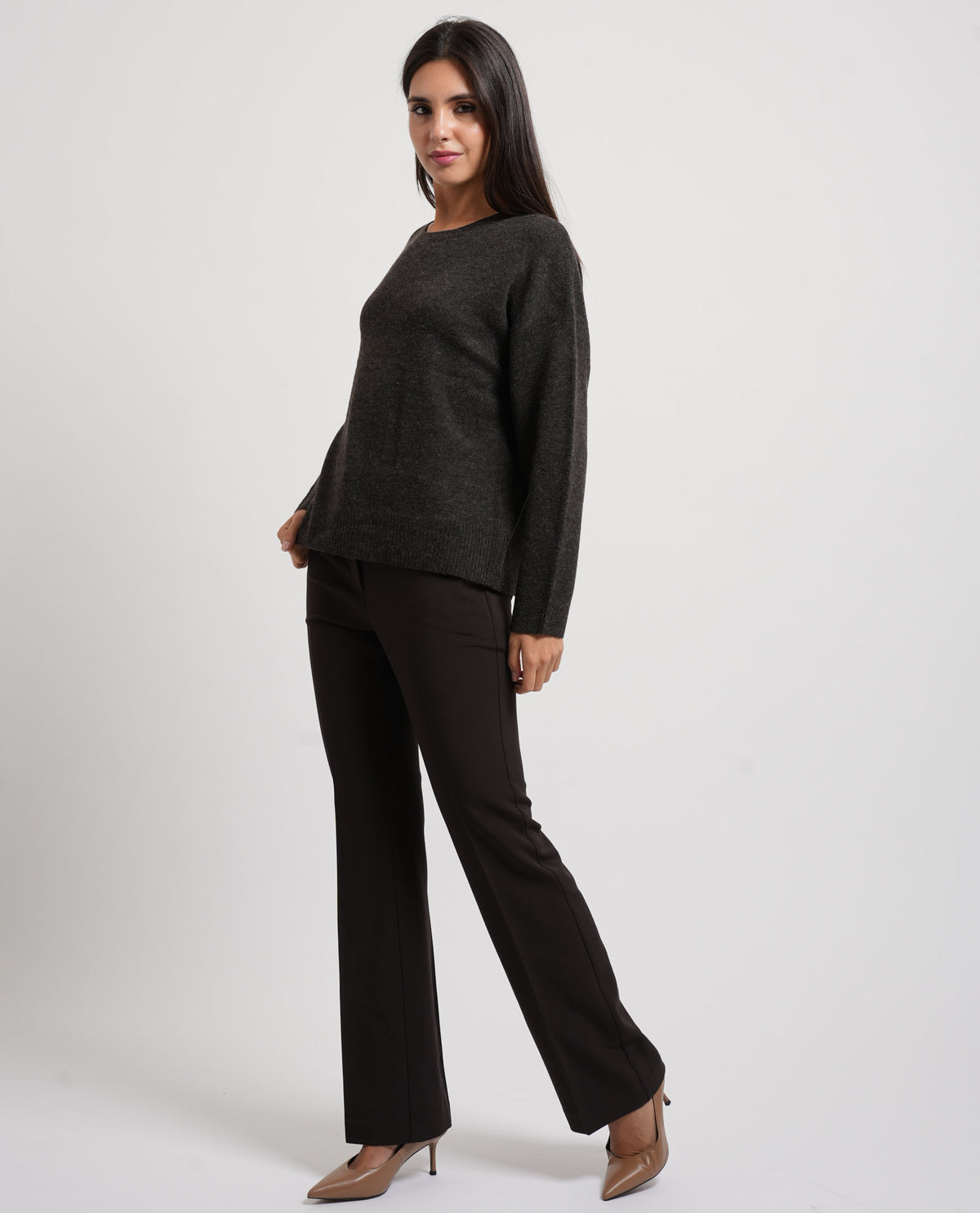 Maglione donna Only girocollo in misto lana 
