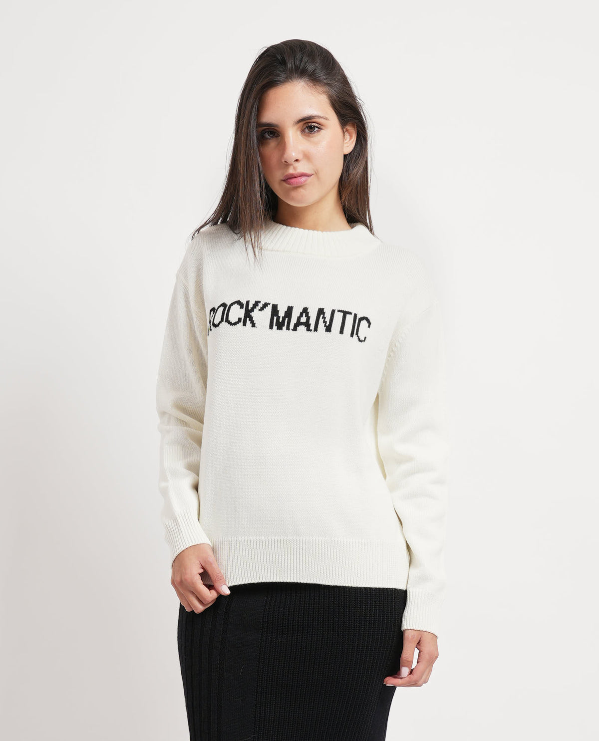 Maglia girocollo donna Patrizia Pepe con slogan 