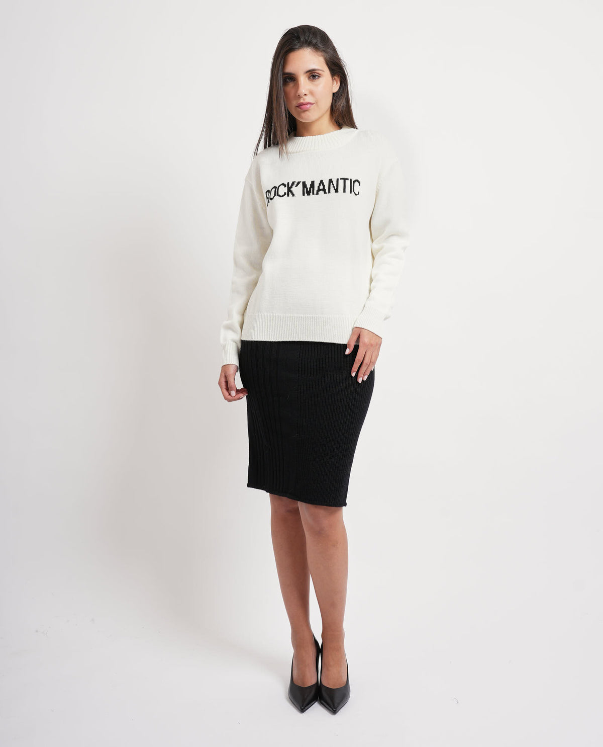 Maglia girocollo donna Patrizia Pepe con slogan 