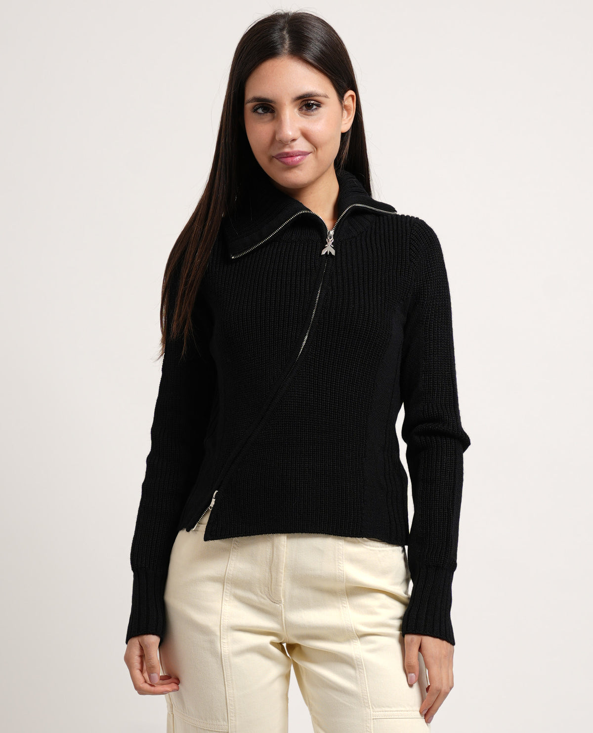 Maglione Patrizia Pepe con zip asimmetrica 
