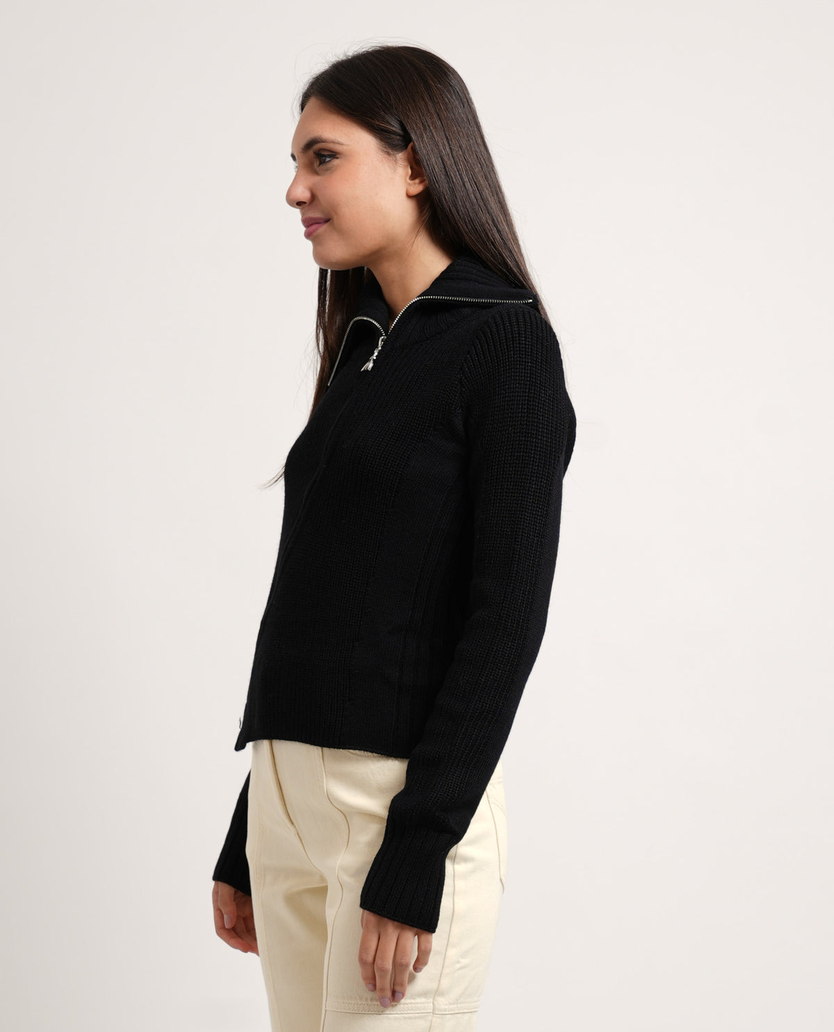 Maglione Patrizia Pepe con zip asimmetrica 