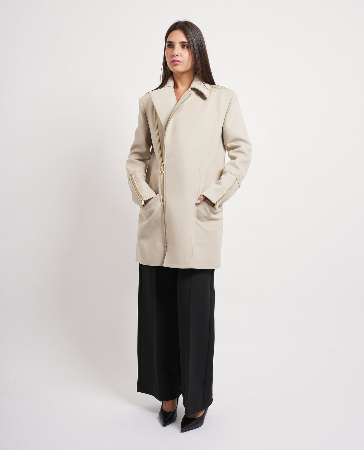 Cappotto donna Patrizia Pepe con zip laterale 